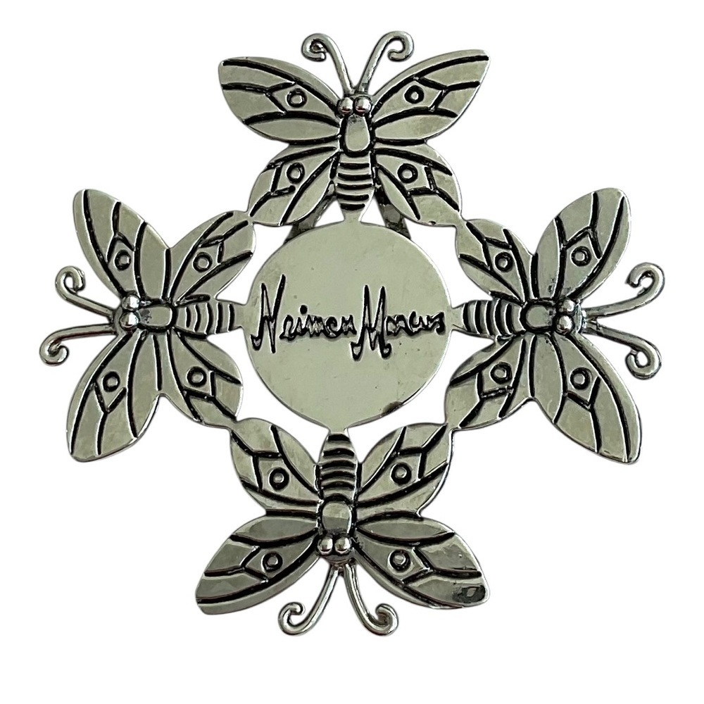 Emilia Castillo for Neiman Marcus Silver Butterfly Scarf Clip Brooch VTG